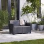 KETER Claire 2 Seater Baštenska garnitura sa box stolom grafit - slika 2