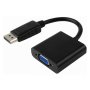 E-GREEN Adapter DisplayPort (M) - VGA D-sub (F) crni OUTLET - slika 1