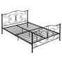 ModernHome Krevet sa metalnim ramom 140x200 cm sa podnicom Black Frame with Crystals (DNYSF333A) - slika 5
