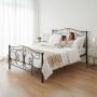 ModernHome Krevet sa metalnim ramom 160x200 cm sa podnicom Black Frame with Crystal (DNYSF333B) - slika 3