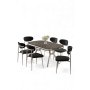HANAH HOME Set trpezarijskog stola i stolica (7 delova) Olya Anthracite Chrome Black - slika 2