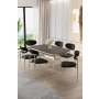 HANAH HOME Set trpezarijskog stola i stolica (7 delova) Olya Anthracite Chrome Black - slika 1
