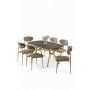 HANAH HOME Komplet trpezarijskog stola i stolica (7 delova) Olya Anthracite Gold Cappuccino - slika 2