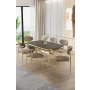 HANAH HOME Komplet trpezarijskog stola i stolica (7 delova) Olya Anthracite Gold Cappuccino - slika 1