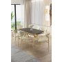 HANAH HOME Set trpezarijskog stola i stolica (7 delova) Olya Anthracite Gold Cream - slika 1