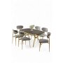 HANAH HOME Set trpezarijskog stola i stolica (7 delova) Olya Anthracite Gold Grey - slika 2