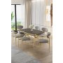 HANAH HOME Set trpezarijskog stola i stolica (7 delova) Olya Anthracite Gold Grey - slika 1