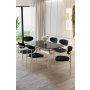 HANAH HOME Set trpezarijskog stola i stolica (7 delova) Olya Black Marble Chrome Anthracite - slika 1