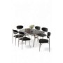 HANAH HOME Set trpezarijskog stola i stolica (7 delova) Olya Black Marble Chrome Black - slika 2