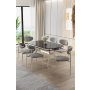 HANAH HOME Set trpezarijskog stola i stolica (7 delova) Olya Black Marble Chrome Grey - slika 1