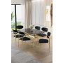HANAH HOME Set trpezarijskog stola i stolica (7 delova) Olya Black Marble Gold Anthracite - slika 1