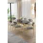 HANAH HOME Set trpezarijskog stola i stolica (7 delova) Olya Black Marble Gold Grey - slika 1