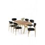 HANAH HOME Set trpezarijskog stola i stolica (7 delova) Olya Hrast Gold Black - slika 2