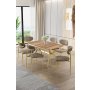 HANAH HOME Set trpezarijskog stola i stolica (7 delova) Olya Hrast Gold Cappuccino - slika 1