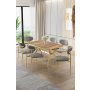 HANAH HOME Set trpezarijskog stola i stolica (7 delova) Olya Hrast Gold Grey - slika 2