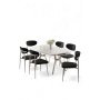 HANAH HOME Set trpezarijskog stola i stolica (7 delova) Olya White Marble Chrome Black - slika 2