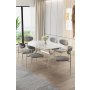 HANAH HOME Set trpezarijskog stola i stolica (7 delova) Olya White Marble Chrome Grey - slika 1