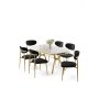 HANAH HOME Set trpezarijskog stola i stolica (7 delova) Olya White Marble Gold Black - slika 2
