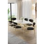 HANAH HOME Set trpezarijskog stola i stolica (7 delova) Olya White Marble Gold Black - slika 1