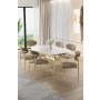 HANAH HOME Set trpezarijskog stola i stolica (7 delova) Olya White Marble Gold Cappuccino - slika 1