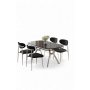 HANAH HOME Set trpezarijskog stola i stolica (5 delova) Olya Black Marble Chrome Black - slika 1