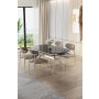 HANAH HOME Set trpezarijskog stola i stolica (5 delova) Olya Black Marble Chrome Cappuccino - slika 2