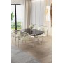 HANAH HOME Set trpezarijskog stola i stolica (5 delova) Olya Black Marble Chrome Cream - slika 1