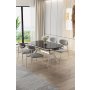 HANAH HOME Set trpezarijskog stola i stolica (5 delova) Olya Black Marble Chrome Grey - slika 1