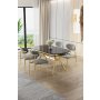 HANAH HOME Set trpezarijskog stola i stolica (5 delova) Olya Black Marble Gold Grey - slika 2