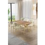 HANAH HOME Set trpezarijskog stola i stolica (5 delova) Olya Hrast Gold Cream - slika 2