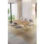 HANAH HOME Set trpezarijskog stola i stolica (5 delova) Olya Hrast Gold Grey - slika 1