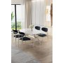 HANAH HOME Set trpezarijskog stola i stolica (5 delova) Olya White Marble Chrome Anthracite - slika 1
