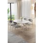 HANAH HOME Set trpezarijskog stola i stolica (5 delova) Olya White Marble Chrome Grey - slika 2