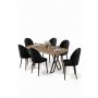 HANAH HOME Set trpezarijskog stola i stolica (7 delova) Kaye Atlantic Pine Black - slika 2