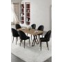 HANAH HOME Set trpezarijskog stola i stolica (7 delova) Kaye Atlantic Pine Black - slika 1