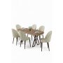 HANAH HOME Set trpezarijskog stola i stolica (7 delova) Kaye Atlantic Pine Cream - slika 2