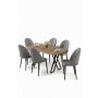 HANAH HOME Set trpezarijskog stola i stolica (7 delova) Kaye Atlantic Pine Grey - slika 1