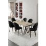 HANAH HOME Set trpezarijskog stola i stolica (7 delova) Kaye Travertine Black - slika 2