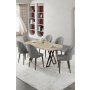 HANAH HOME Set trpezarijskog stola i stolica (7 delova) Kaye Travertine Grey - slika 2