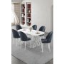 HANAH HOME Set trpezarijskog stola i stolica (7 delova) Kaye White Anthracite - slika 2