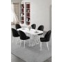HANAH HOME Set trpezarijskog stola i stolica (7 delova) Kaye White Black - slika 2