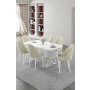 HANAH HOME Set trpezarijskog stola i stolica (7 delova) Kaye White Cream - slika 2