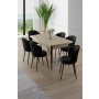 HANAH HOME Rasklopivi trpezarijski sto i stolice (7 delova) Asfel Travertine Black - slika 2