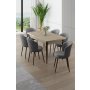 HANAH HOME Rasklopivi trpezarijski sto i stolice (7 delova) Asfel Travertine Grey - slika 1