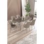 HANAH HOME Set trpezarijskog stola i stolica (7 delova) Lena Anthracite Chrome Cappuccino - slika 1