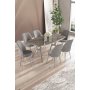 HANAH HOME Set trpezarijskog stola i stolica (7 delova) Lena Anthracite Chrome Grey - slika 1