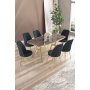 HANAH HOME Set trpezarijskog stola i stolica (7 delova) Lena Anthracite Gold - slika 1