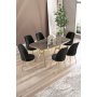 HANAH HOME Set trpezarijskog stola i stolica (7 delova) Lena Anthracite Gold Black - slika 1
