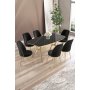 HANAH HOME Set trpezarijskog stola i stolica (7 delova) Lena Black Marble Gold Black - slika 1