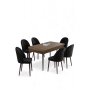 HANAH HOME Rasklopivi trpezarijski sto i stolice (7 delova) Enya Baroque Black - slika 2